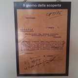 Chirografo che suggella il giorno della scoperta della Grotta